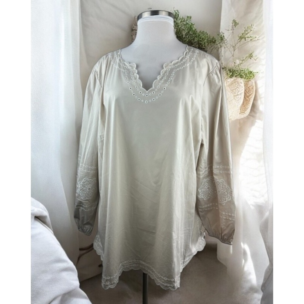 Bellisima Kim Gravel Daisy Days Of Summer Boutique Top Eyelet Plus Size 4X - Picture 16 of 16